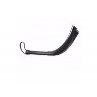 Флоггер с красным сердцем DS Fetish Flogger black with red heart