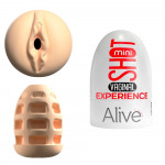 Кишеньковий мастурбатор у вигляді вагіни Alive Mini Shot Experience бежевий