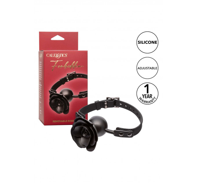 Кляп со съемной розой CalExotiс Removable Rose Gag, черный