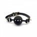 Кляп из силикона и итальянской кожи Breathable Small Ball Gag UPKO