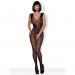 Комбинезон Obsessive c рисунком крыльев Bodystocking N112, черный, S\M