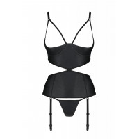 Корсет із відкритим бюстом JANNIES CORSET black S/M - Passion