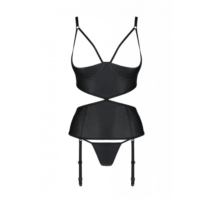 Корсет с открытым бюстом JANNIES CORSET black S/M - Passion