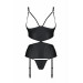 Корсет с открытым бюстом JANNIES CORSET black S/M - Passion