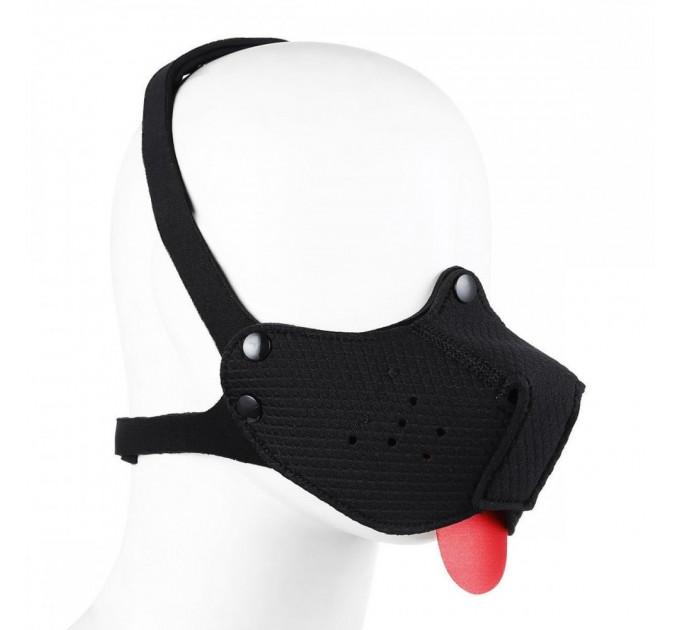 Маска собаки для БДСМ DS Fetish Dog mask black, черная