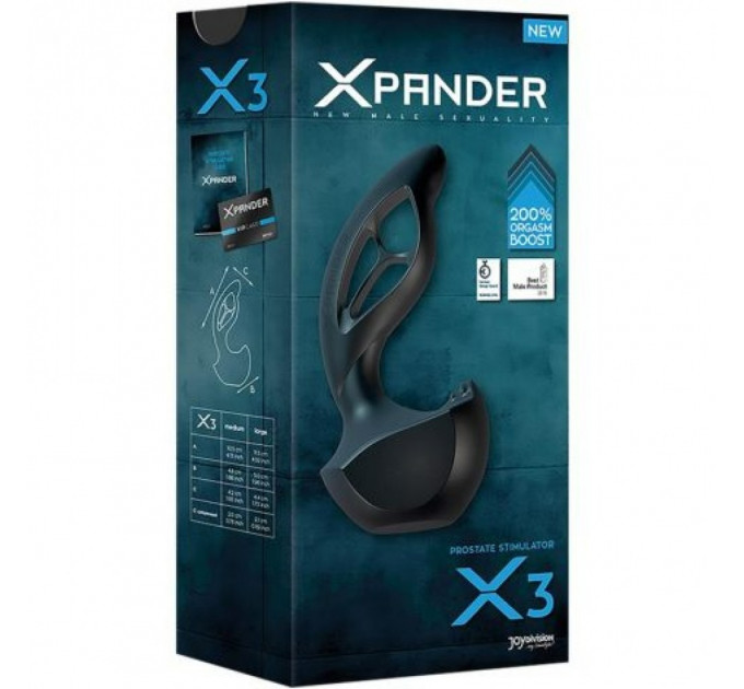 Масажер простати Joydivision Xpander X3, силікон, розмір М