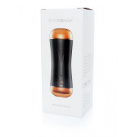 Мастурбатор Boss Series с двумя отверстиями в колбе, с вибрацией Boss Series
