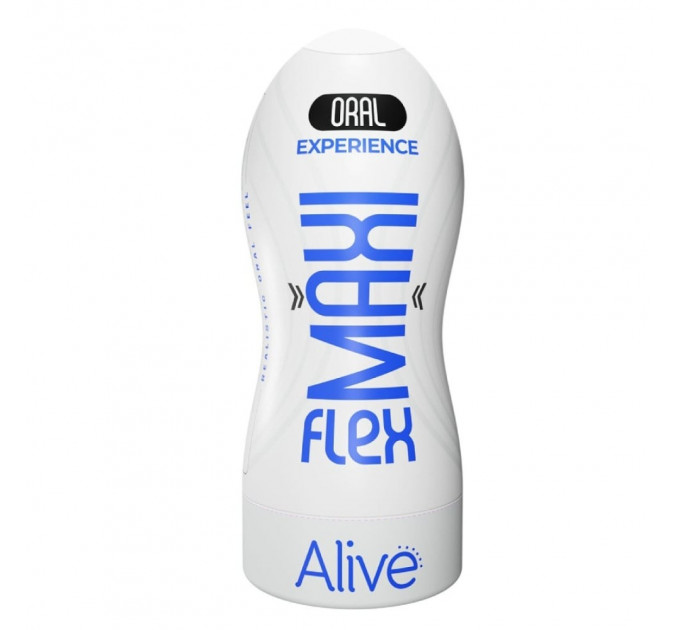 Мастурбатор у вигляді рота Alive Maxi Flex у білій колбі