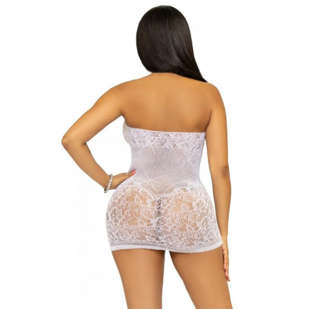 Мини платье в стразах Leg Avenue, белый O\S