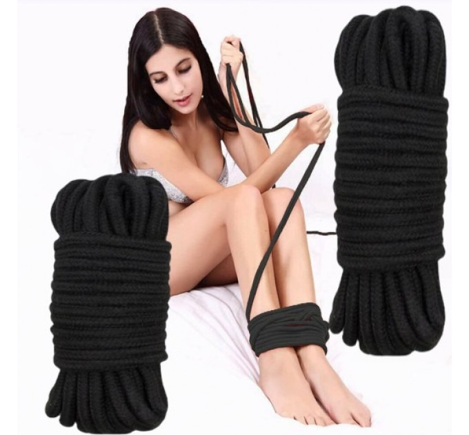 Набор наручники и бондаж Bondx Metal Cuffs & Love, черный