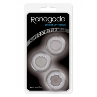 Набір ерекційних кілець із рельєфом NS Novelties Renegade Intensity, прозорі, 3 шт.