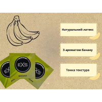 Набір презервативів для орального сексу Exs Banana з ароматом банана (ціна за 10 шт.)