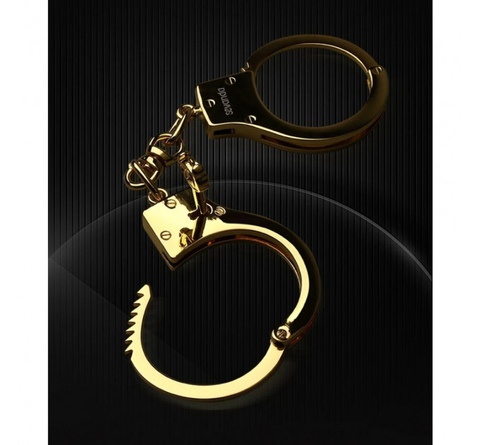 Наручники металлические позолоченные массивные Lockink