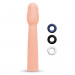 Насадка на пенис Size-Up Penis Entender с 3 эрекционными кольцами в наборе, бежевая