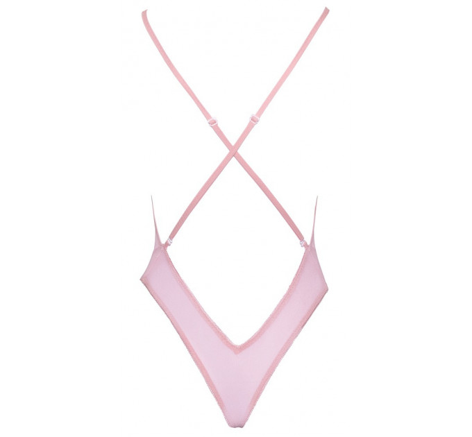 Нежное розовое боди с глубоким вырезом Kissable S/M