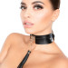 Нашийник широкий з підвіскою-пензликом Kinky Diva Collar Me!, чорно-золотистий
