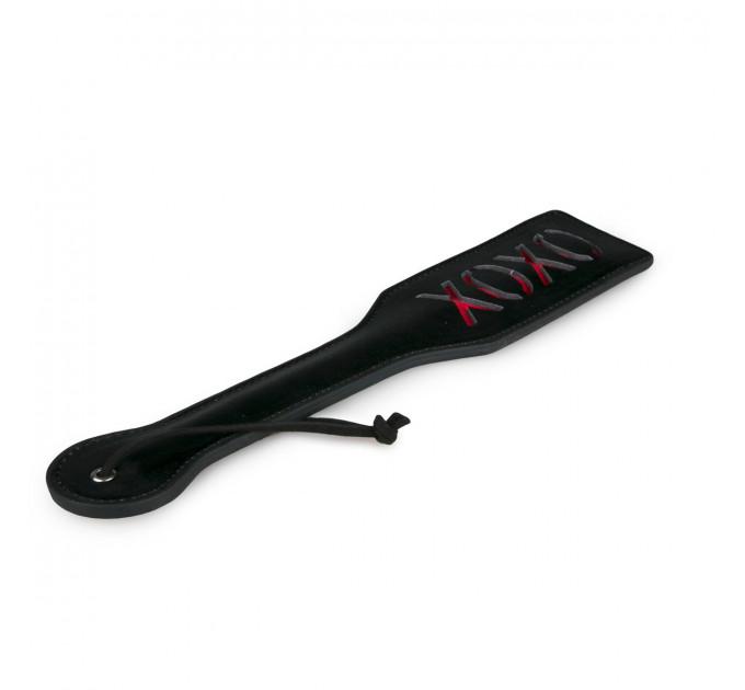 Паддл из экокожи Zwarte Leren Paddle, черный, 32.5 см