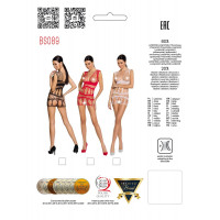 Платье сетка BS089 красное, S/L