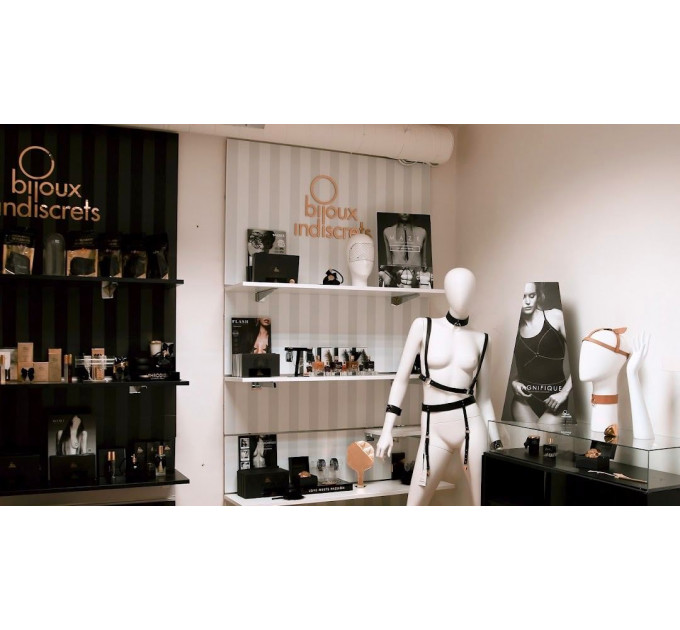 Портупея з кільцем на грудях MAZE Bijoux Indiscrets чорна, OS
