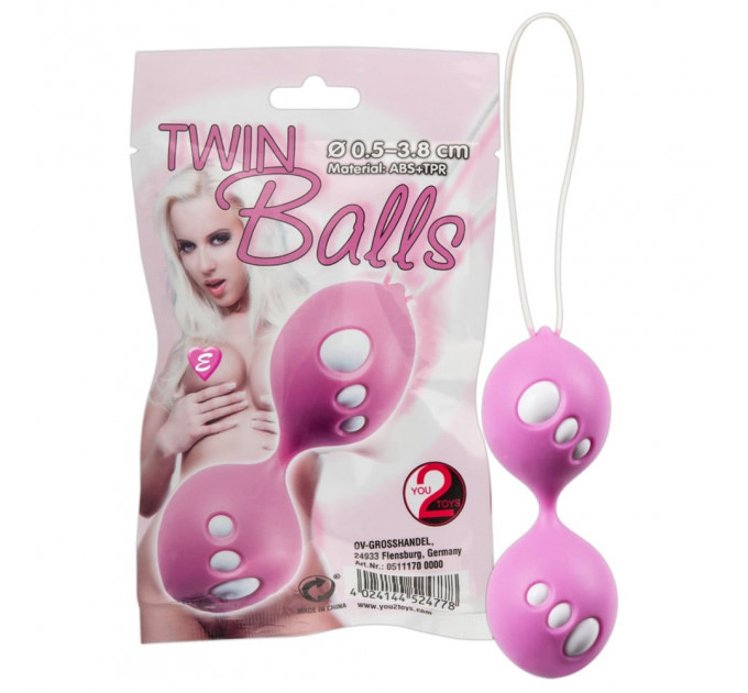Шарики вагинальные You2Toys Twin Balls, розовые