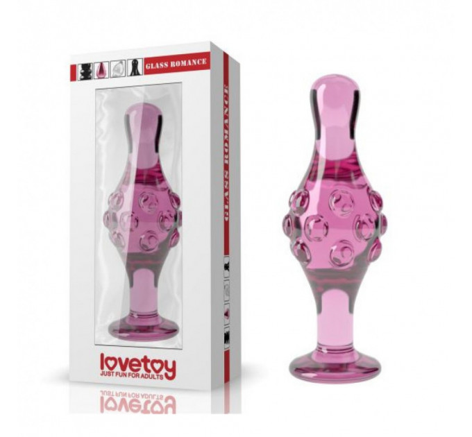 Стеклянная Анальная пробка 4.5 " Glass Romance Dildo Pink