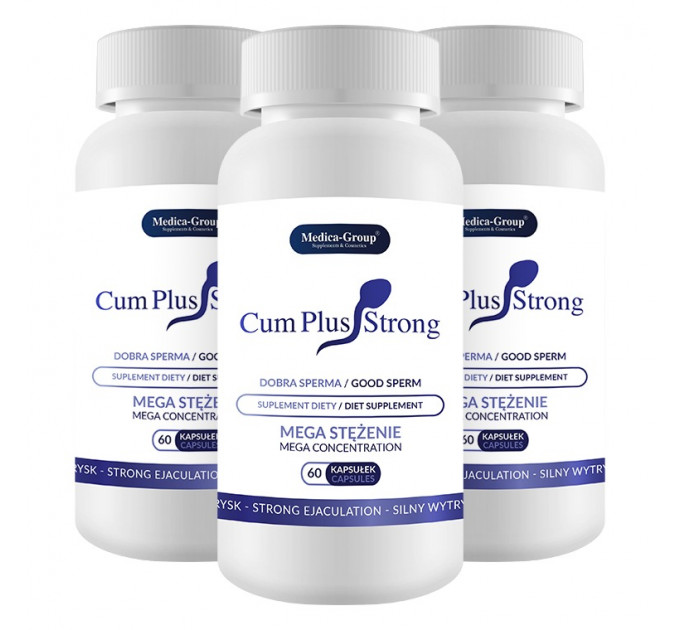 Таблетки Cum Plus Strong для увеличения количества и качества спермы, 60 капсул