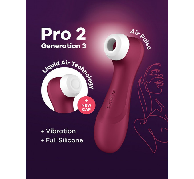 Вакуумный клиторальный стимулятор SATISFYER PRO 2 GENERATION 3 WITH LIQUID AIR WINE