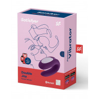 Вібратор для пар із фірмовим пультом керування Satisfyer DOUBLE FUN фіолетовий