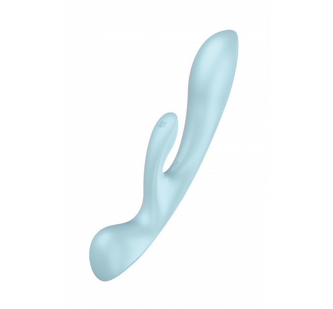 Вибоатор кролик SATISFYER TRIPLE OH LIGHT BLUE
