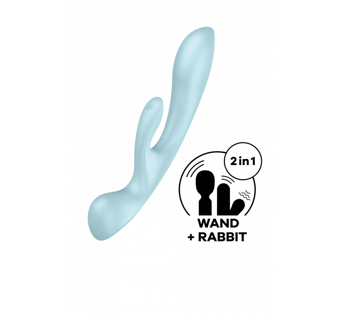 Вибоатор кролик SATISFYER TRIPLE OH LIGHT BLUE