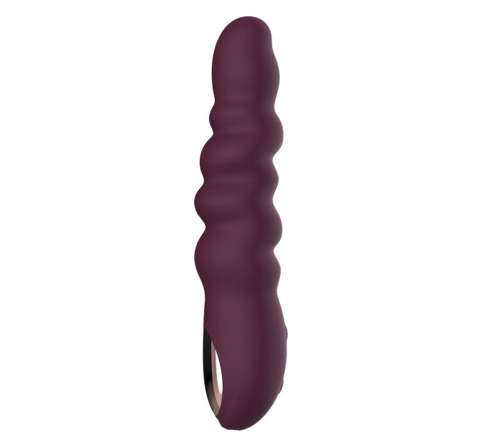 Класичний вібратор рельєфний Dream Toys ESSENTIALS Ripped Power Vibe, фіолетовий