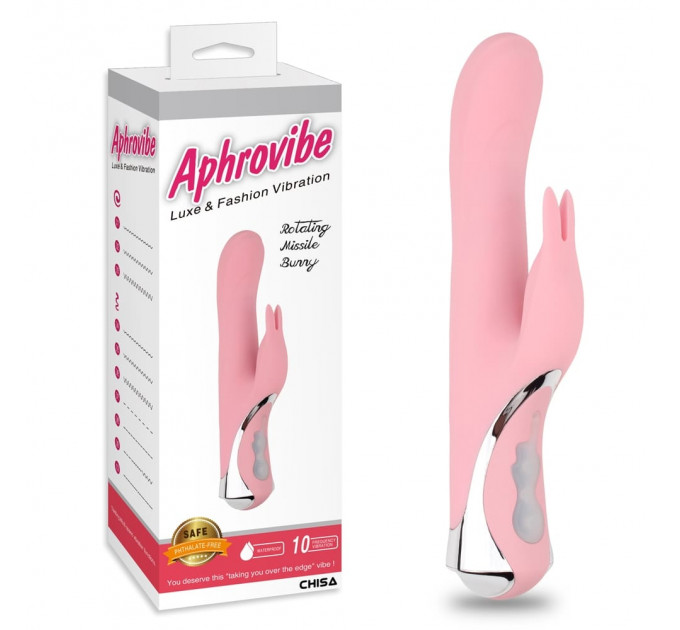 Вибратор кролик Chisa Aphrovibe Rotating Missile Bunny, розовый