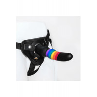 Страпон жіночий Райдужний COLOURFUL LOVE STRAP ON SOLID DILDO