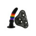 Страпон жіночий Райдужний COLOURFUL LOVE STRAP ON SOLID DILDO