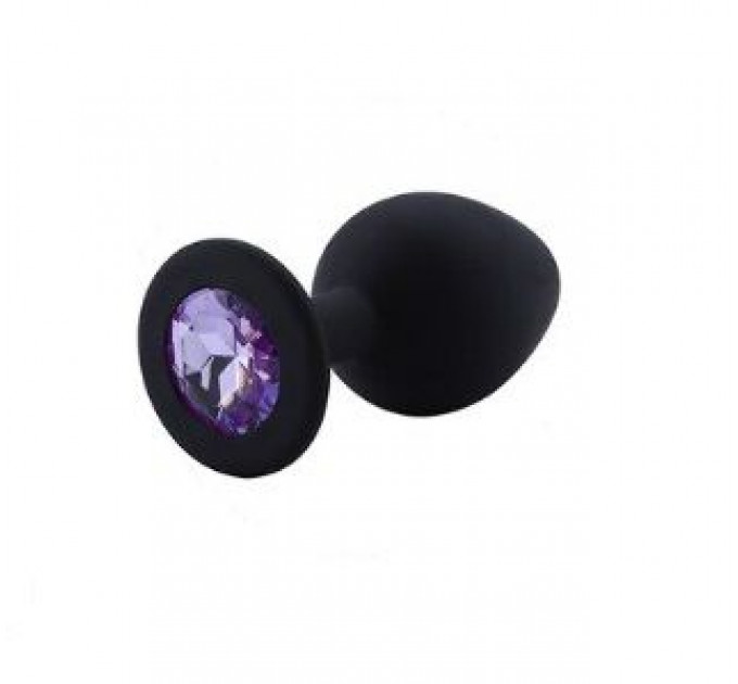 Анальная пробка Black Silicone light Violet, S