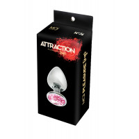 Анальна пробка MAI METAL PLUG WITH STONE, L SILVER