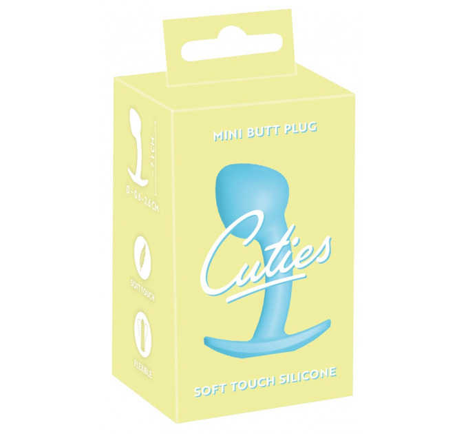 Анальная пробка Cuties Plugs, голубая
