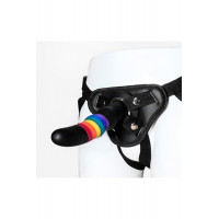 Страпон жіночий Райдужний COLOURFUL LOVE STRAP ON SOLID DILDO