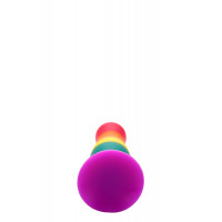 Радужная анальная пробка COLOURFUL LOVE PLUG