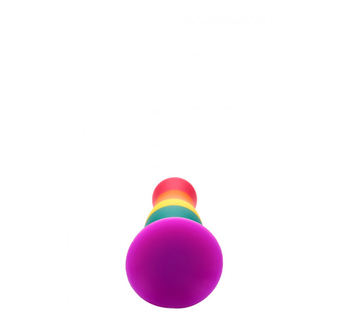 Радужная анальная пробка COLOURFUL LOVE PLUG