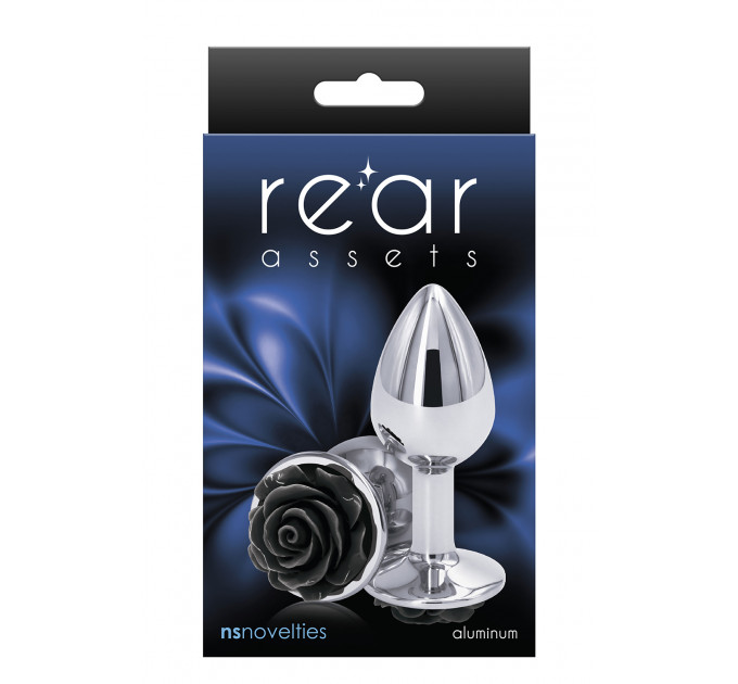 Анальний корок NS Novelties REAR ASSETS ROSE SMALL BLACK