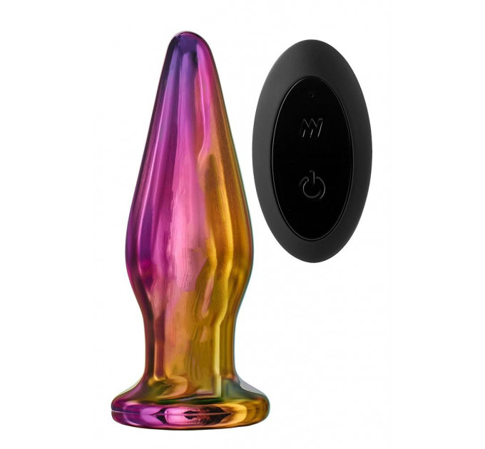 Анальна пробка з вібрацією скляна конусна Dream Toys GLAMOUR GLASS