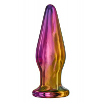 Анальна пробка з вібрацією скляна конусна Dream Toys GLAMOUR GLASS
