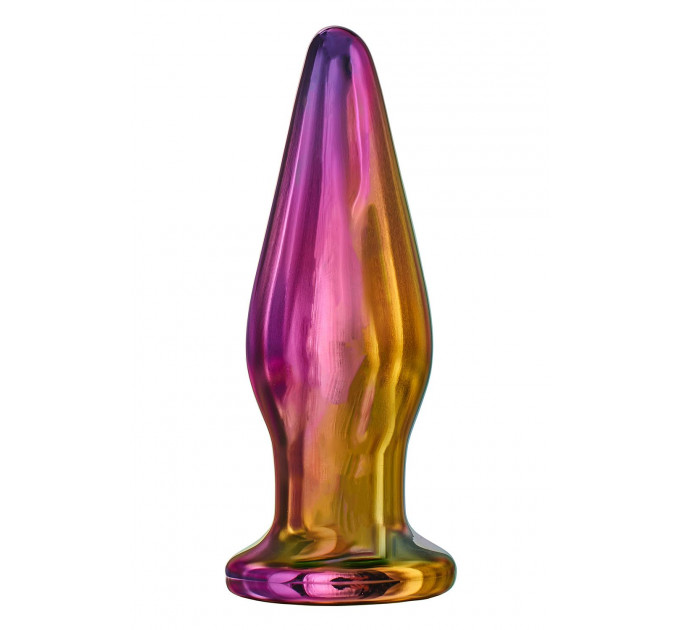 Анальна пробка з вібрацією скляна конусна Dream Toys GLAMOUR GLASS