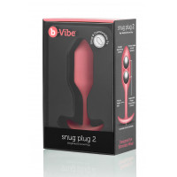 Бесшовная силиконовая анальная пробка с утяжелением B-Vibe - Snug Plug 2 коралловая