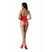 Боди сетка с кружевом Passion BS094 red