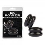 Подвійне ерекційне кільце Chisa GK Power Dual Chubby Support Ring, чорний