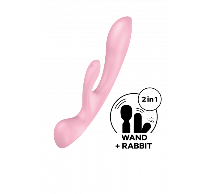 Двойной вибратор кролик SATISFYER TRIPLE OH PINK