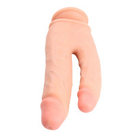Фаллоимитатор двойной Chisa Ballsy Super Cock Bromeo # 01 на присоске, телесный