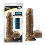 Фаллоимитатор реалистичный Chisa Dark Muscle с яичками на присоске, золотой